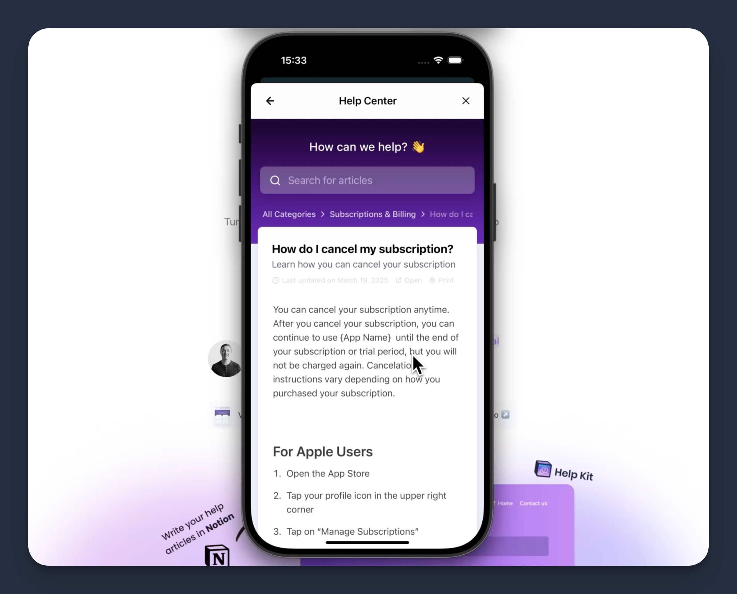 HelpKit mobile experience
